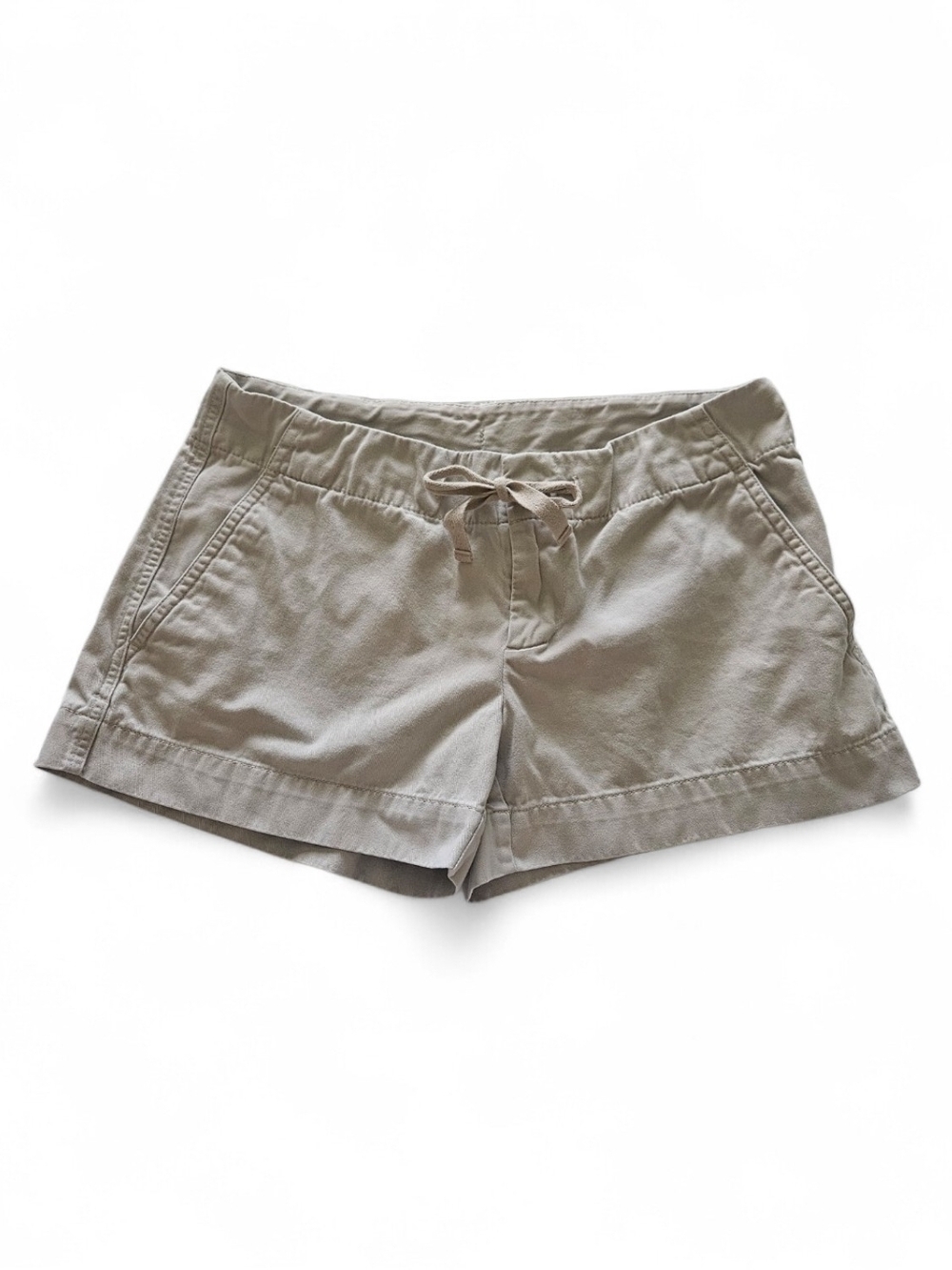GAP Favorite Khaki Shorts Drawstring Waist Taupe Casual Size 6